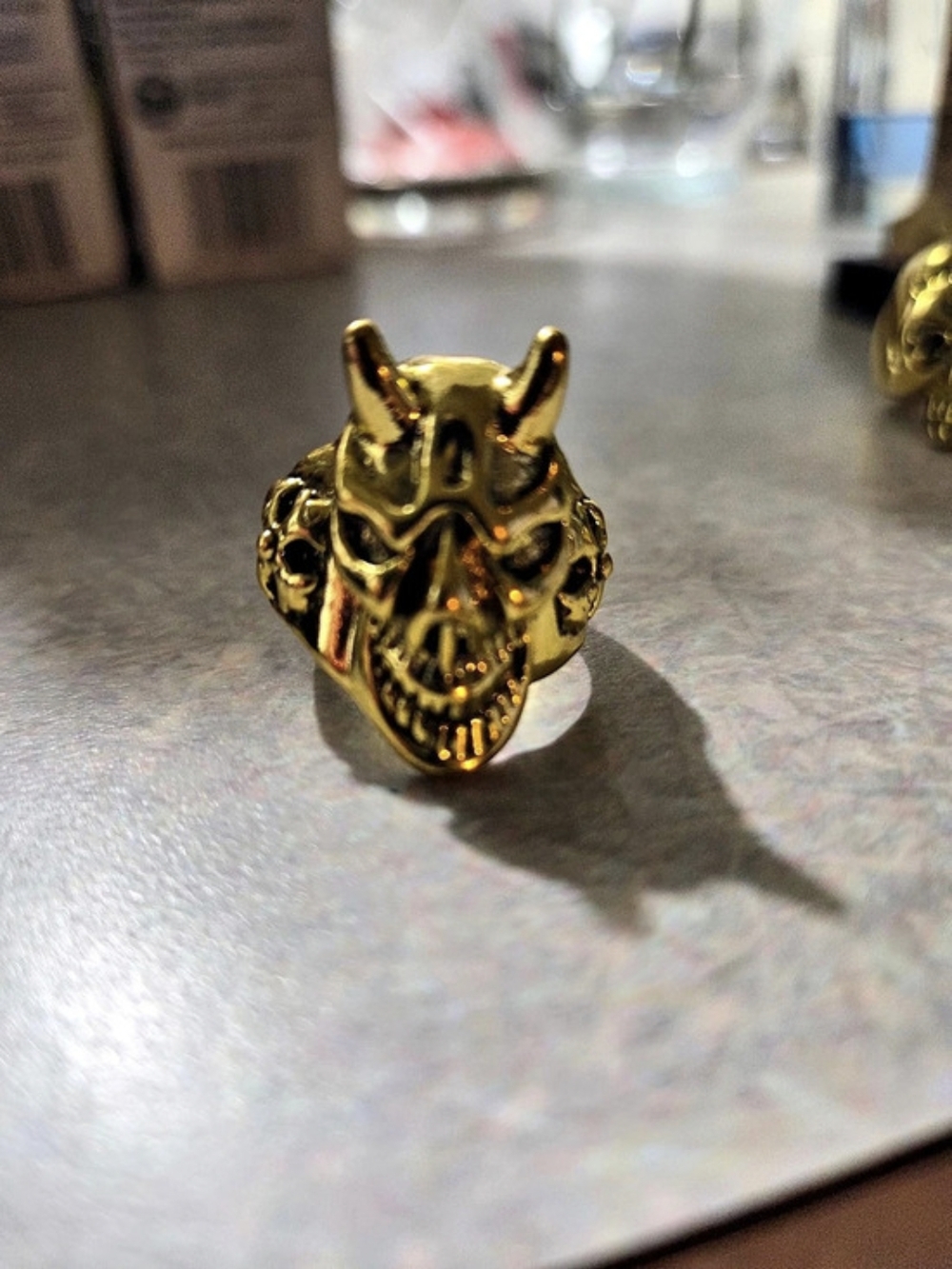 Gold Skull Ring